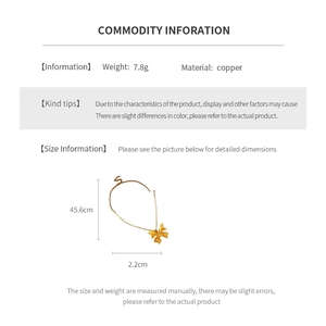 Detailed size specifications for 18K gold-plated bow flower necklace with dimensions