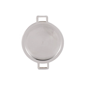 Detailed view of round gold stainless steel jewelry connector with brushed texture for DIY crafts