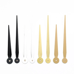 Universal quartz clock needle set with aluminum hour and minute hands in four metallic colors