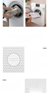 Detail of coarse and fine polyester laundry mesh textures for protective machine washing