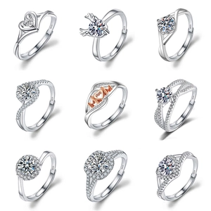 Adjustable Open Ring Plated Copper Cubic Zirconia Luxury Small Crowd Design Jewelry Women Gift