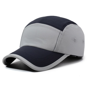 Atmungsaktive, schnelltrocknende Baseballkappe in Marineblau und Grau für Outdoor-Sport