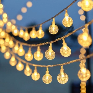 LED String Lights Waterproof Plastic Fairy Decorative Ball Star For Outdoor Camping Garden Patio Festive Atmosphere
