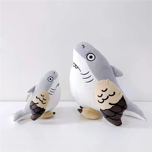 Funny Shark Eagle Plush Toy Soft Short Plush Stuffed Animal Creative Hybrid Bird Fish Doll Birthday Gift For Kids Home Decor