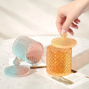 Moules de rangement en résine à motif diamant européen pour époxy DIY et pots à bougies