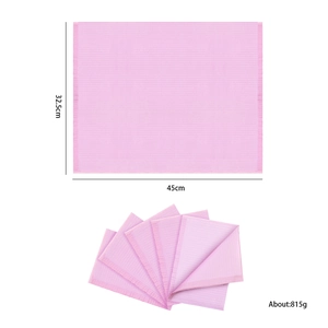 Pink disposable waterproof nail table mat 45x32.5cm with embossed texture for salons