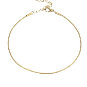 Elegant gold snake bone chain bracelet for women in polished stainless steel finish