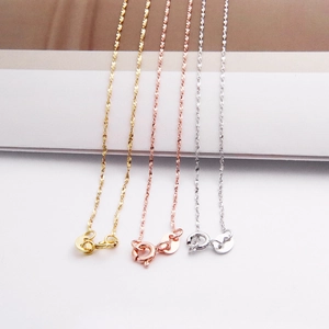 Elegant S925 sterling silver necklaces in gold, rose gold and silver finishes