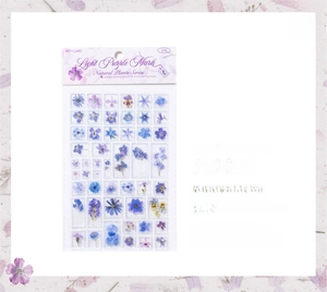 Detail of Light Purple Mark acrylic 3D plant sticker for manual DIY scrapbooking crafts
