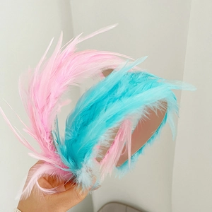 Feather Headband Colorful Fluffy Party Hair Accessories For Women Lightweight Elegant Cosplay Headpiece Stylish
