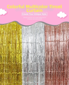 Detailed comparison of gold silver and rose gold metallic foil curtains for party backdrops