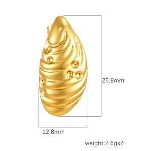 Irregular 18K gold plated shell earrings made of stainless steel for women fashion