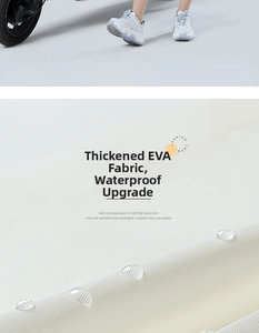 Detail of thickened EVA material showing waterproof surface with water droplets