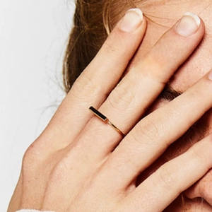 Minimalist Stainless Steel Geometric Bar Ring For Women Fashion Simple Polished 316L Jewelry Trendy Finger Accessory Ring