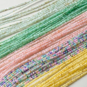Assorted colorful handmade shell and seed beads for DIY jewelry making sets