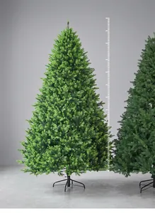 Comparaison de sapins de Noël artificiels en PE vert de 160 cm et 240 cm avec pied en métal