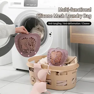 Silicone Laundry Bag Bra Wash Bag Protective Mesh Pouch For Underwear Lingerie Anti-Deformation Machine Wash