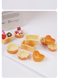 Miniature assorted pastry tart shells for DIY crafts with realistic baked texture