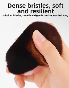 Detail of dense fiber bristles showing soft flexibility and skin-friendly texture