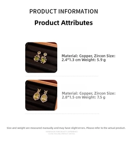 Dimensions détaillées et matériaux des boucles d'oreilles fleur et papillon en zircon