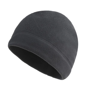Close-up of black fleece bike helmet liner with durable reinforced stitching and soft texture