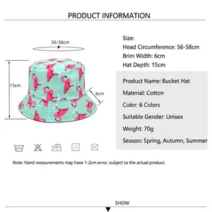 Bob vert menthe avec imprimé flamant rose pour protection solaire et style d'été