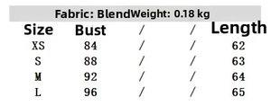 Detailed size guide table for women's polka dot cape blouse showing bust and length measurements