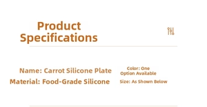 Detailed specifications for carrot silicone plate made of food-grade material