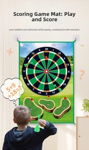 Tapete de juego de golf infantil con diana de puntuación y pelotas adhesivas suaves