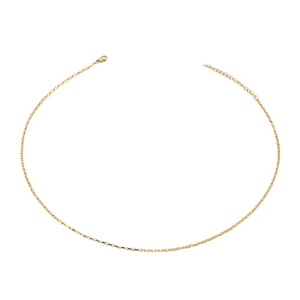 Gold 18K stainless steel box chain necklace with lobster clasp and extender