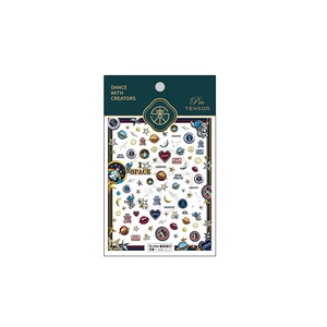 5D embossed space theme nail art stickers featuring astronauts, planets, and stars