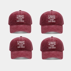 Washed Cotton Baseball Cap Embroidered Birthday Gifts Distressed Adjustable Vintage Dad Hat For Men Women