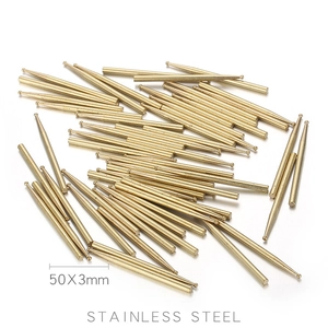 Close-up of 50mm gold stainless steel ball head pins for jewelry making accessories