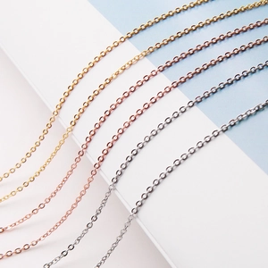 S925 sterling silver O-chain necklaces in gold, rose gold, and silver finishes