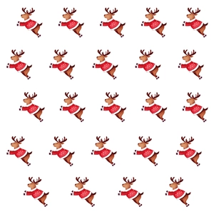 Stickers muraux de rennes de Noël avec pulls rouges pour décoration festive