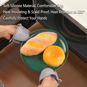 Shark silicone heat resistant oven mitts for safe handling of hot plates and baking pans