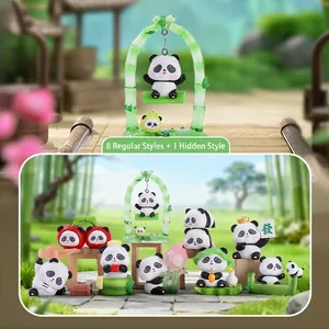 Cartoon Animal Figure Blind Box Resin Panda Cat Desktop Ornament Creative Chinese Style Home Decor Gift