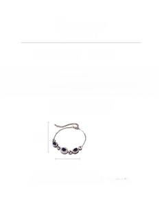 Guide des tailles du bracelet de 21cm au style français avec pierres bleues et cuivre