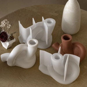 DIY knot silicone mold set for resin candle holders and artistic plaster vases