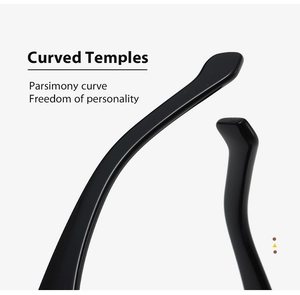 Close-up of ergonomic curved black temples on Y2K vintage cat eye sunglasses