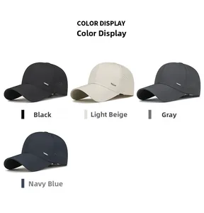 Breathable mesh baseball caps in black, beige, grey and navy with laser-cut holes