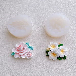 Moules en silicone gardénia et frangipanier pour décoration de gâteaux et bougies