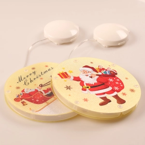 LED Christmas window suction cup lights with Santa Claus and Merry Christmas illustrations