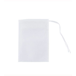 White non-woven drawstring filter bags for tea, herbal medicine, and spice straining