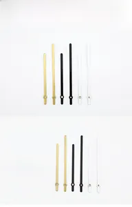 DIY quartz wall clock hand set in gold black and white colors with metal needle detail