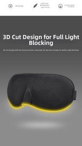 Detail view of 3D contoured eye mask showing deep eye grooves and nose bridge fit