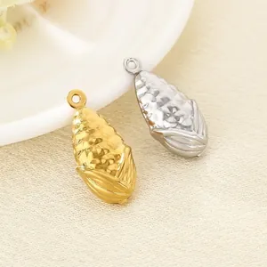 Corn Shape Pendants Stainless Steel Simulation Corn Cob DIY Jewelry Making Accessories Hollow Hip Hop Style For Necklace Bracelet