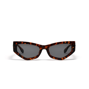 Lunettes de soleil cat-eye rétro Y2K avec monture léopard écaille et verres gris foncé
