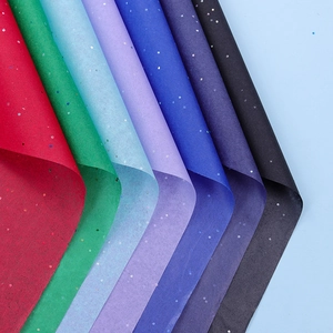 Vibrant laser glitter tissue paper sheets for floral bouquet wrapping in assorted colors