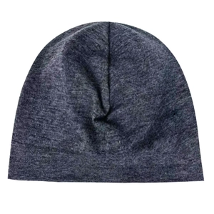 Atmungsaktive dunkelgraue Strickmütze aus Baumwolle für Damen und Herren im Streetstyle